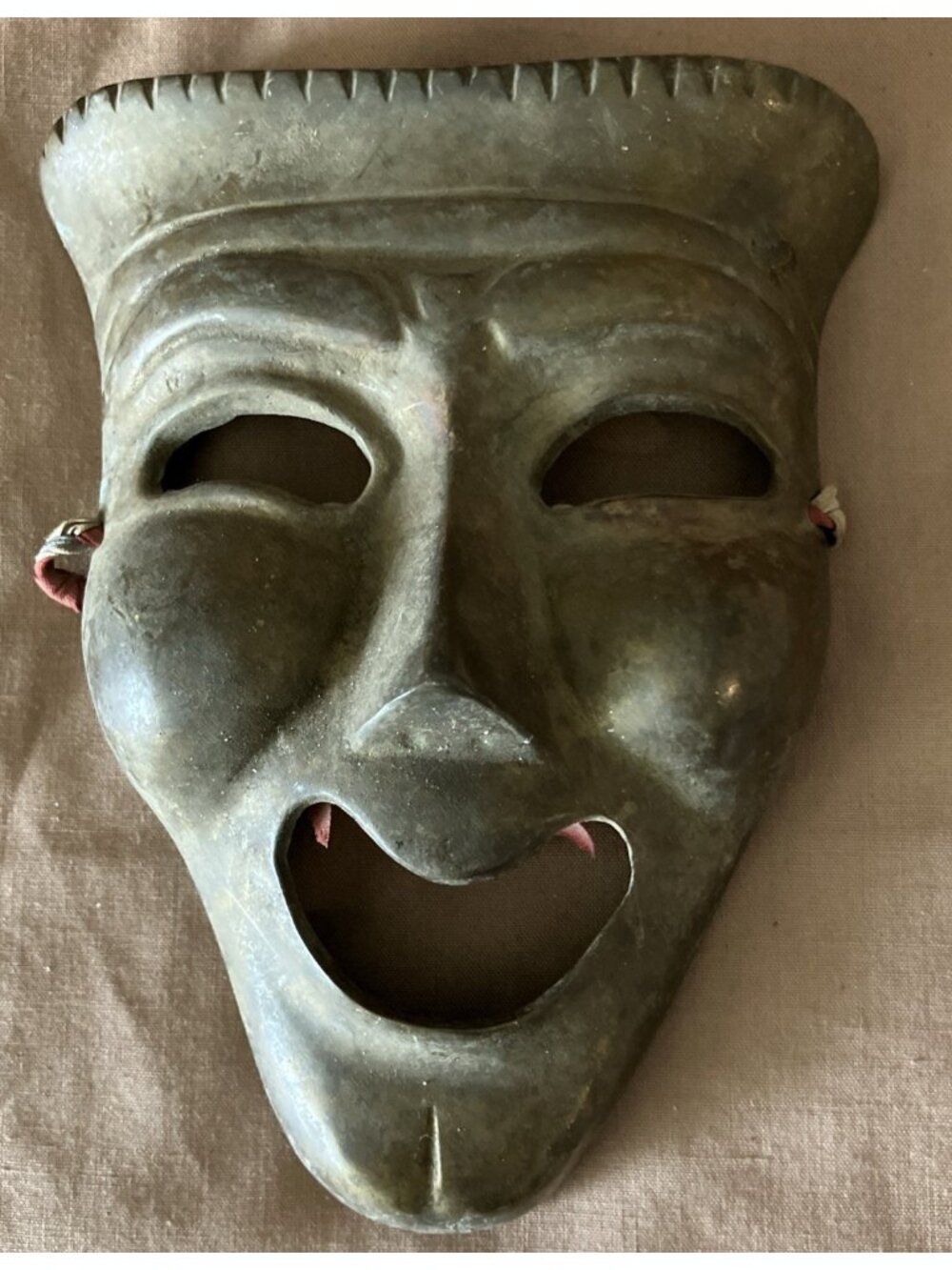 Brass Theatre Comedy/Drama Mask Wall Hanging Art 5”